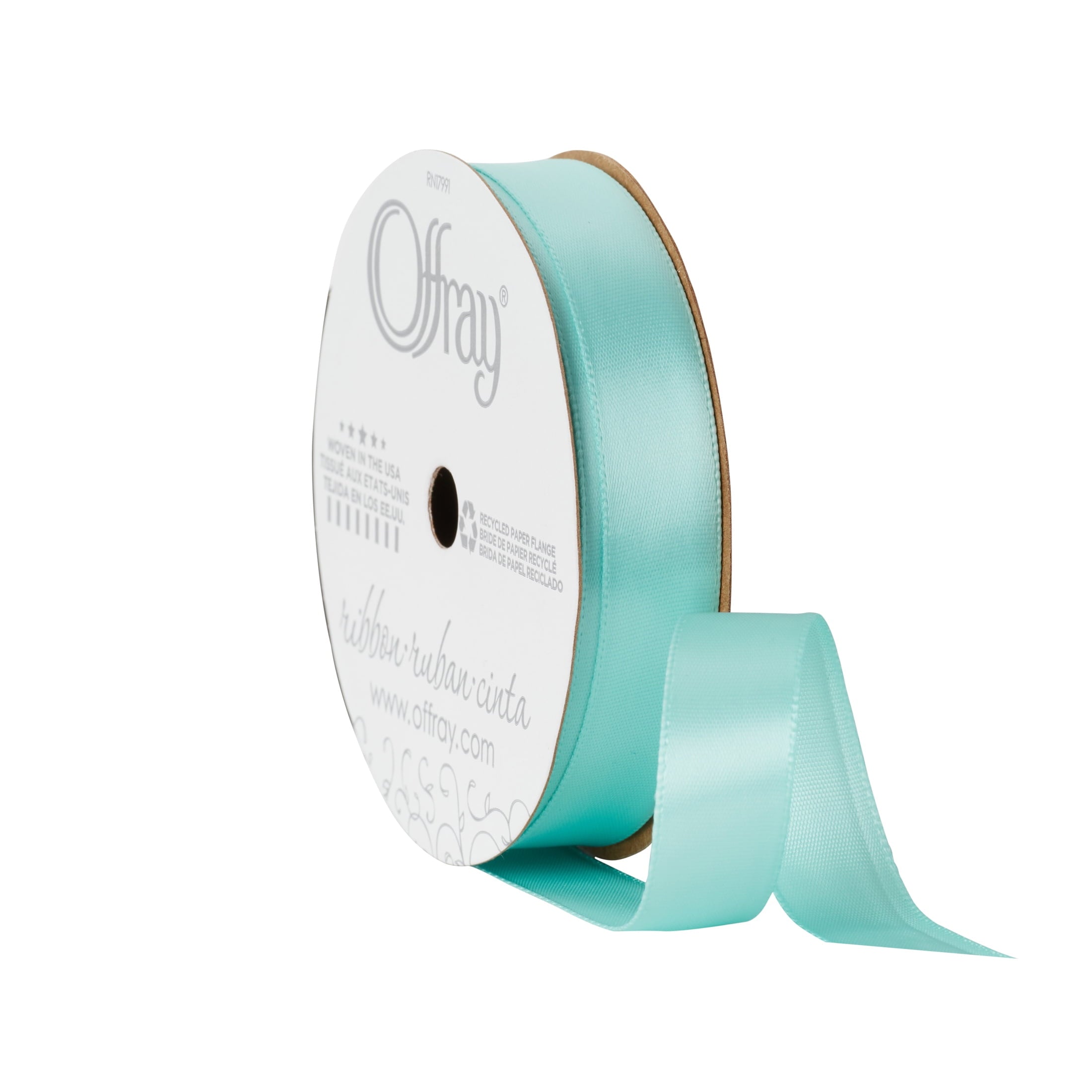 (3 pack) Offray Ribbon, Forest Green 5/8 inch Single Face Satin Polyester Ribbon, 18 feet