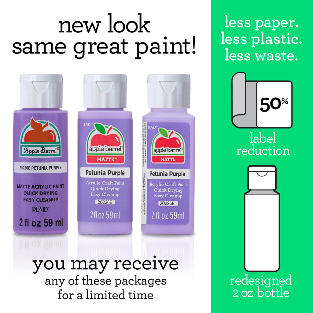 Apple Barrel Acrylic Craft Paint, Matte Finish, White, 2 fl oz