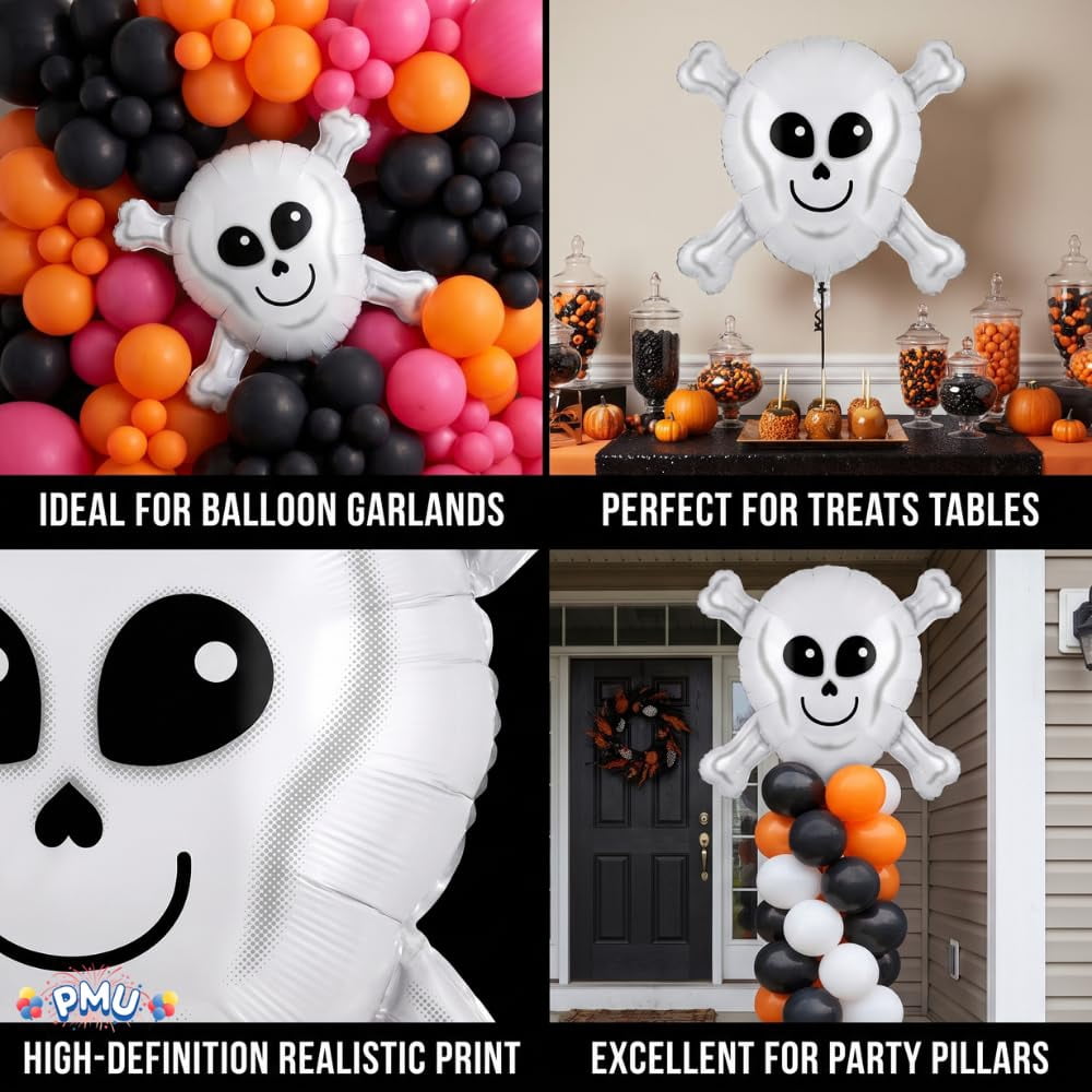 PMU Halloween Flying Ghost 24 Inch Mylar-Foil Balloon (10/pkg) Pkg/1