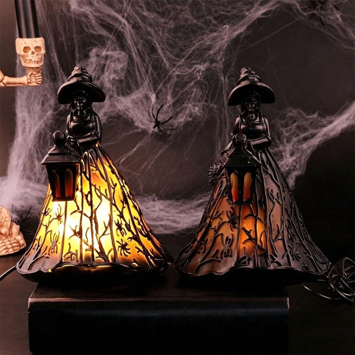 XGFHYJEH Halloween Decorations LED Candle Lights, 3pc Pumpkin Lantern, Halloween Indoor Decor, Halloween Table Decoration Ornament for Home Room Party