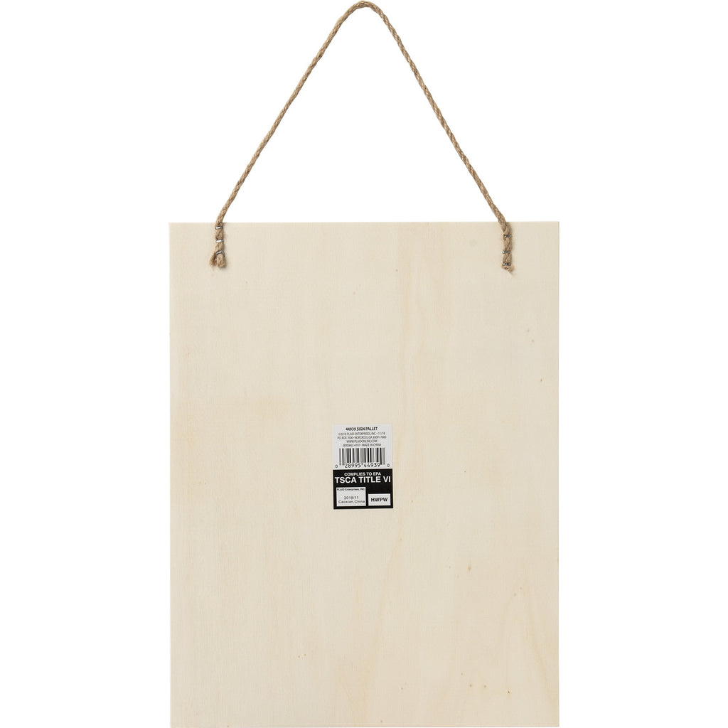 Plaid Unpainted Wood Surface, Wood Sign Pallet, 1 Piece, 10.25" x 13.37"