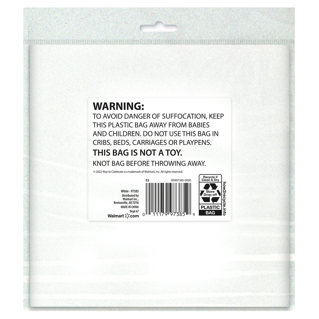 1 Count 54 IN x 108IN White Rectangular Plastic Table Covers by Way To Celebrate