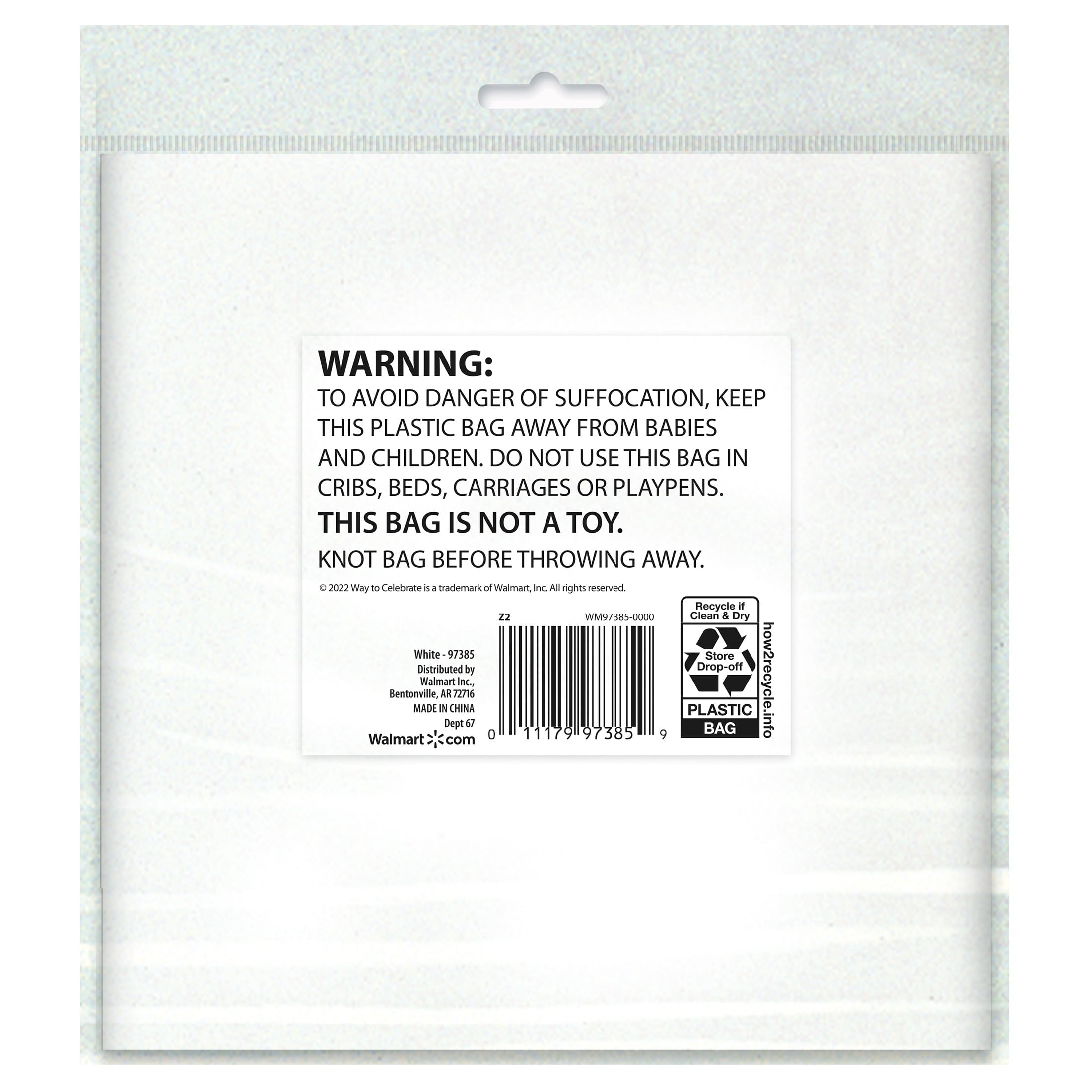 1 Count 54 IN x 108IN White Rectangular Plastic Table Covers by Way To Celebrate