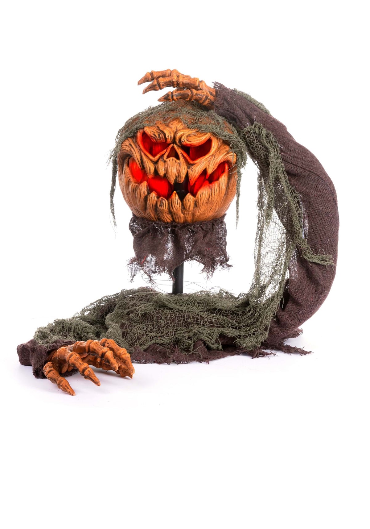 14" Animated Head Popping Pumpkin Ground Breaker Decoration