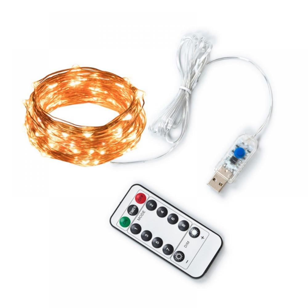 Remote Control String Lights, Led Fairy Lights, 20/50/100/200 LEDs Waterproof Flexible String Lights Battery Operated for Bedroom Home Wedding Christmas Festivals