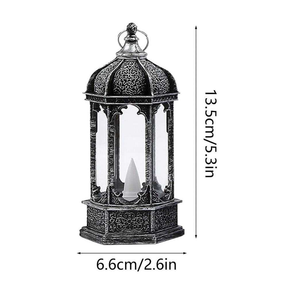 Djiypn Mini Lanterns 2Pack LED Small Lanterns Decorative Indoor Outdoor Hanging Lantern Decorative Candle Light Farmhouse Decor for Weddings Western Camping Party Halloween Christmas Decorations
