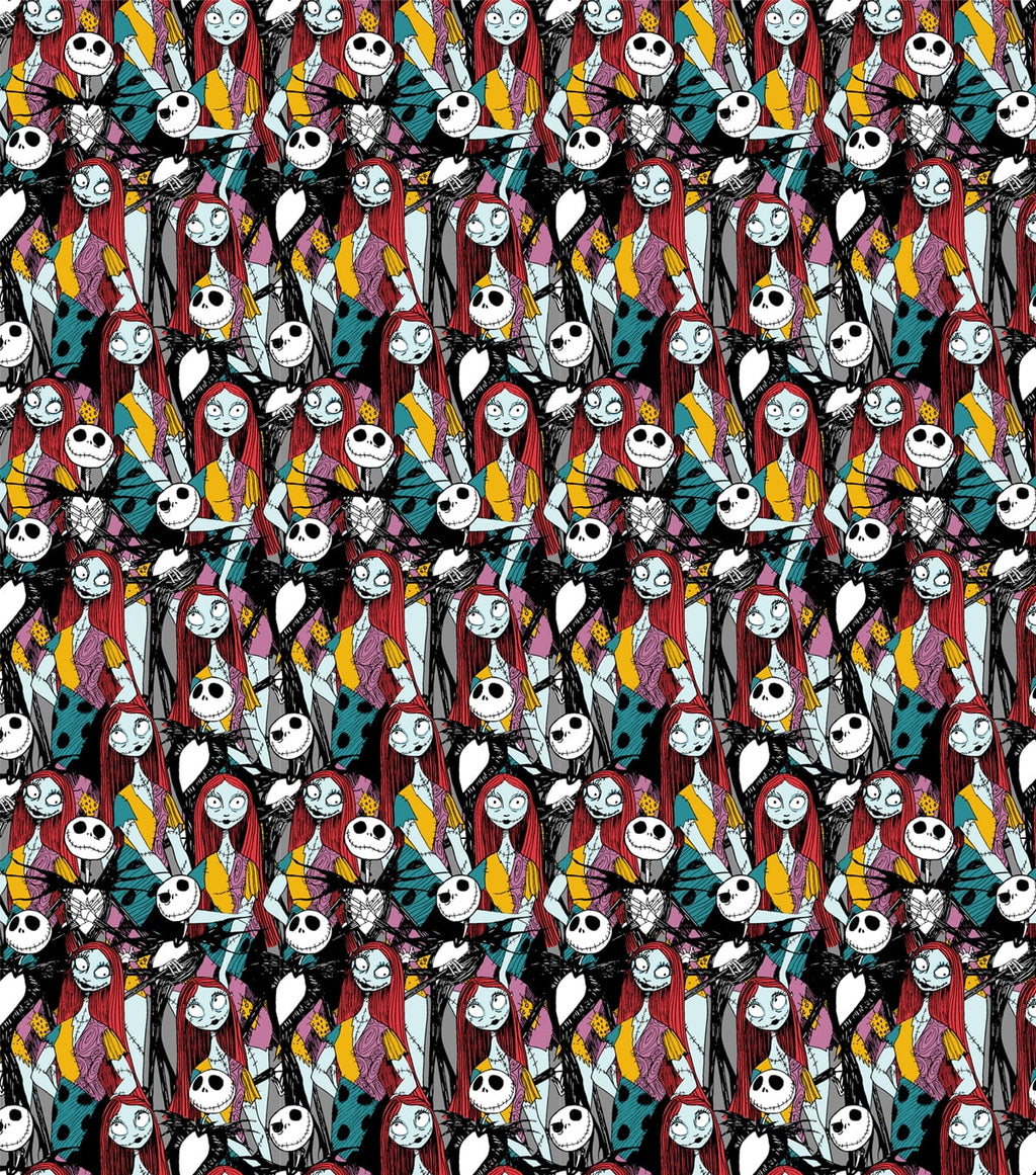 Springs Creative 18" x 21" Cotton NBC Jack Sally Packed Precut Sewing & Craft Fabric, Multi-color