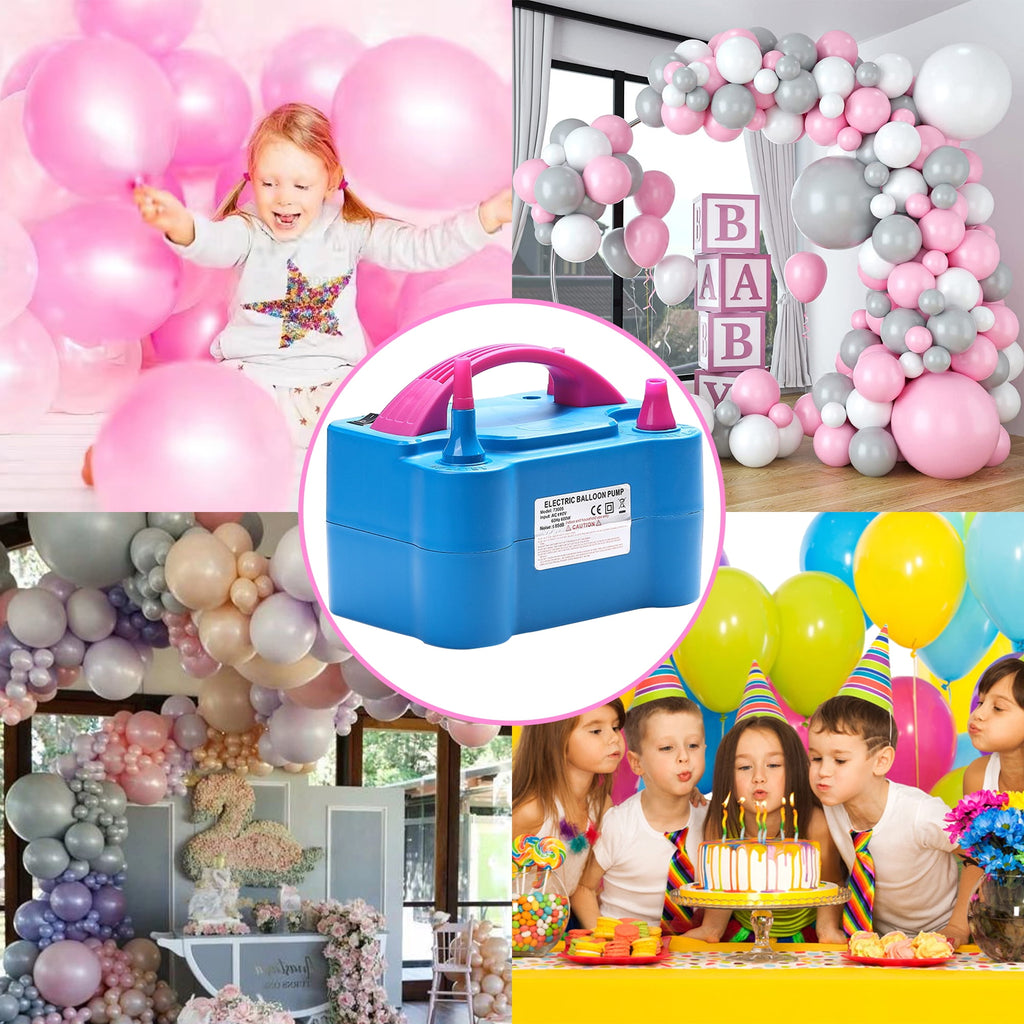 Electric Balloon Pump, Portable Dual Nozzle Blower Air Balloon Pump & Inflator for All Balloons Party Wedding Decoration