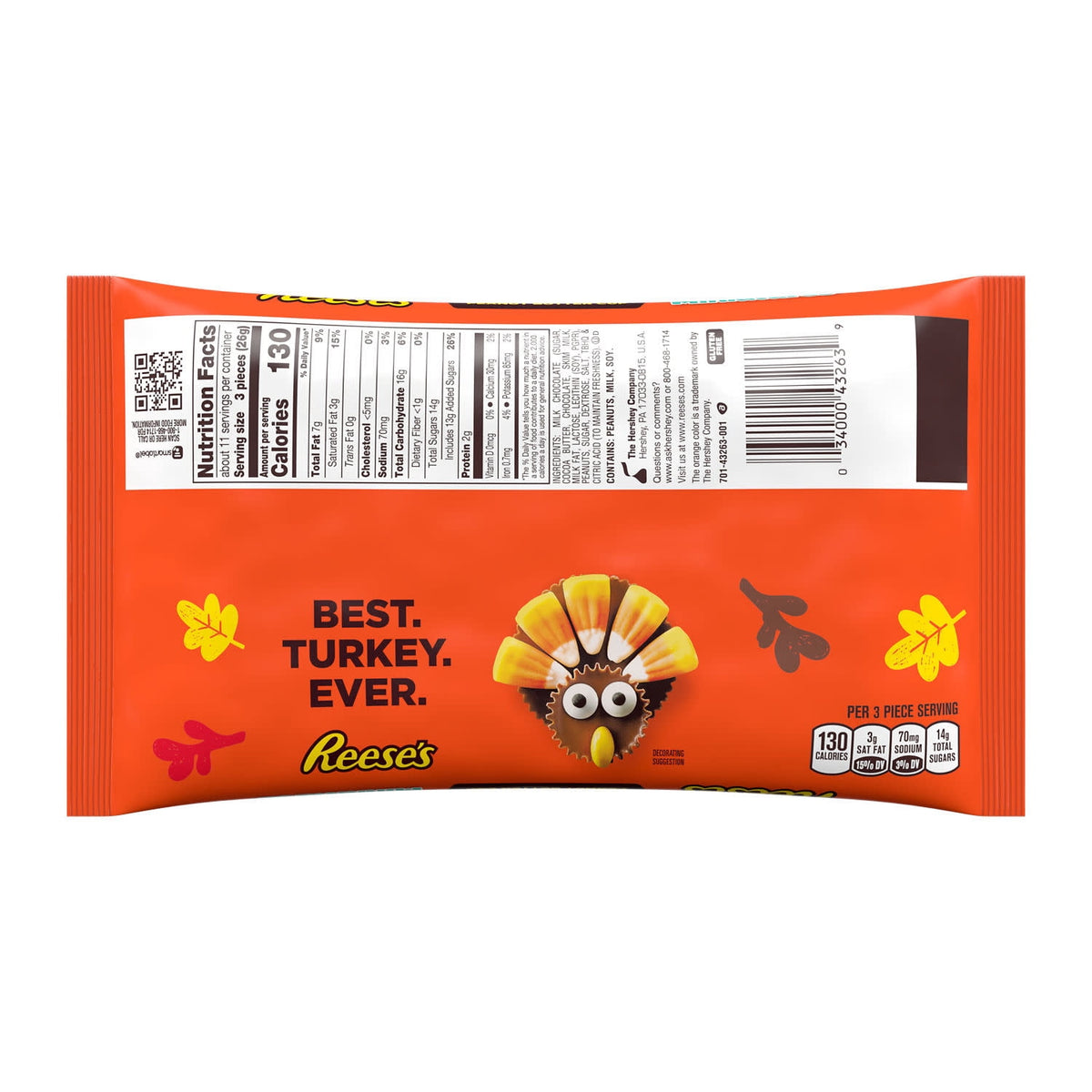 Reese's Miniatures Milk Chocolate Peanut Butter Cups Halloween Candy, Bag 9.92 oz