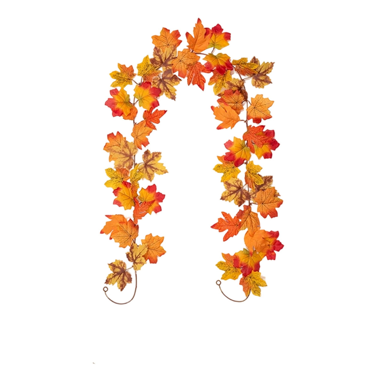 WKSCLPAI Halloween Maple Leaf Garland, Fall Vine Wreaths for Autumn Festivities Decor,Seasonal Garlands for Home,Halloween & Fall Decorations