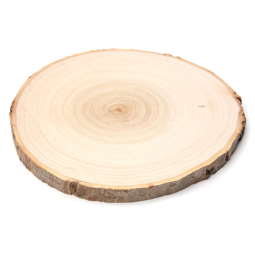 Cousin DIY Poplar 7" Round Rustic Wood Slice with Bark