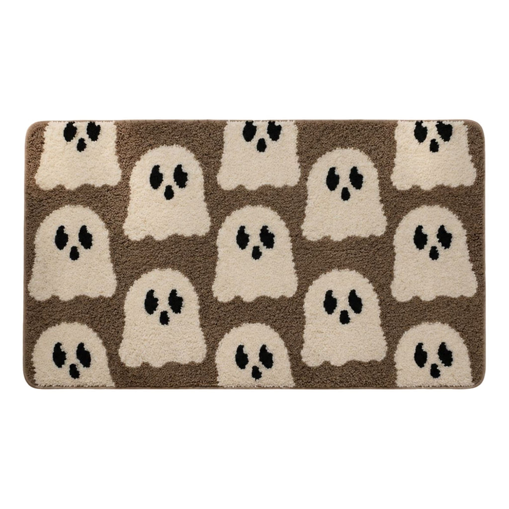 WWC Halloween Door Mat, 32x20 inch Halloween Decor Thick Non Slip Ghost doormat, Entryway Rug for Fall Party Indoor Outdoor Front Porch