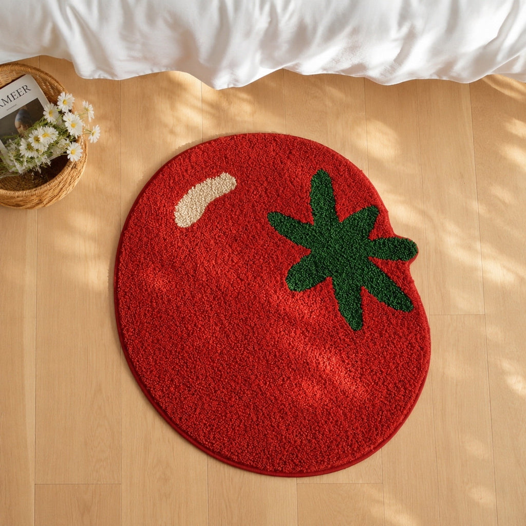 Sruoe Summer Carnival Printed Floor Mat, 15.74"x23.62", Water Absorbent Non Slip Doormat, Flannel Entryway Bathroom Kitchen Household Decor Rug