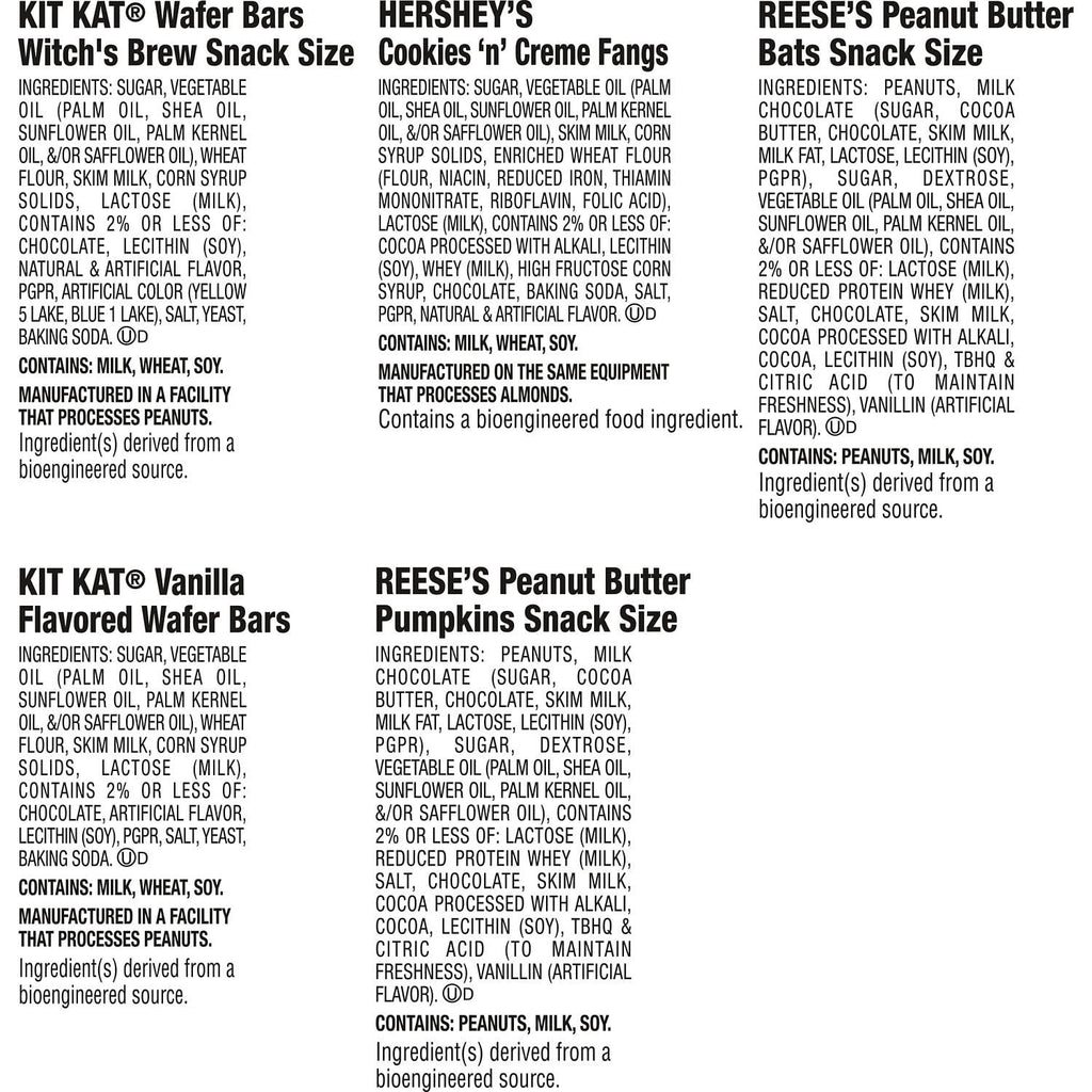 Hershey's, Kit Kat and Reese's Assorted, Halloween Candy Variety Bag, 17.28 oz (30 Pieces)