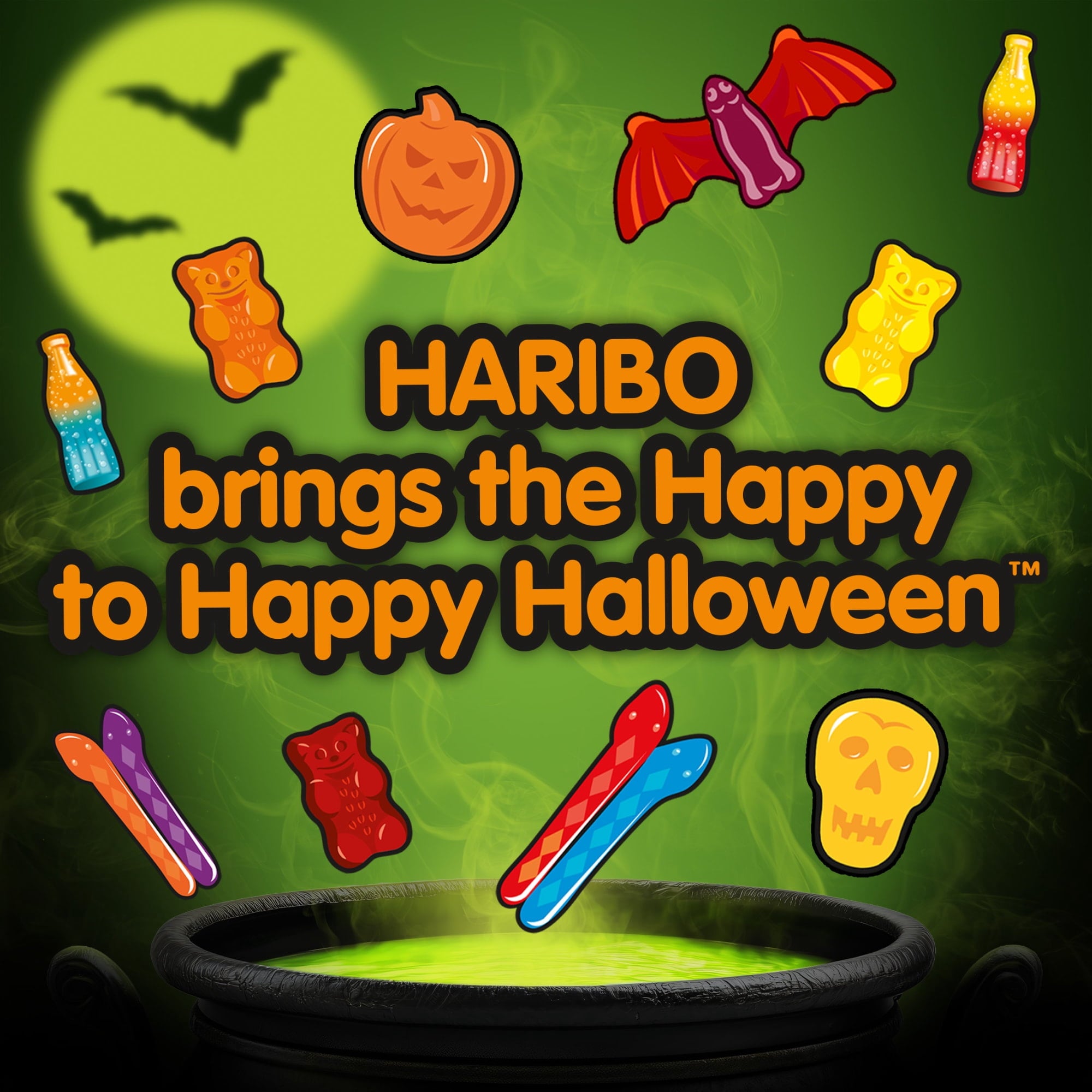 HARIBO Twin Snakes Minis Gummy Halloween Candy, Mini Pouches, 9.5oz Bag