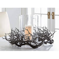 18 Inch Black Artificial Dead Branch Wreath, Twisted Bare Twig Halloween Wreath Frame, Spooky Gothic Twig Garland Base for Front Door Table Centerpiece Halloween DIY Decor