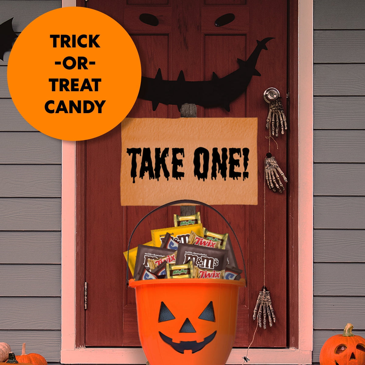 M&M's, Snickers, Twix & Milky Way Chocolate Halloween Candy Variety Pack - 120 Ct Bulk Bag