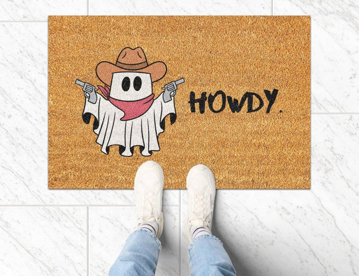 MYFLOCY Halloween Front Doormat 31x19 inch Indoor Outdoor Non Slip Floor Decoration ( Pumpkin Spooky )