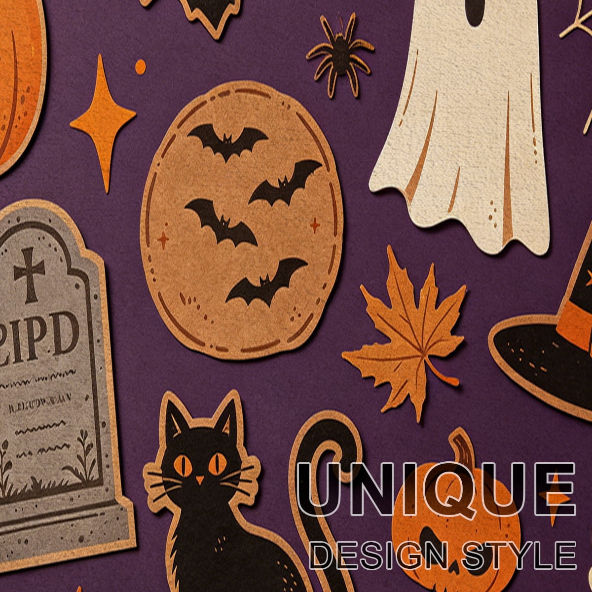 YIMEIS Halloween Neon Pumpkin Lanterns 3Pcs Flannel Mat & Kitchen Rugs Set,Soft Non-slip,16''×24'' 20''×30'' 17''×47'' Inches,for Entryway Bathroom