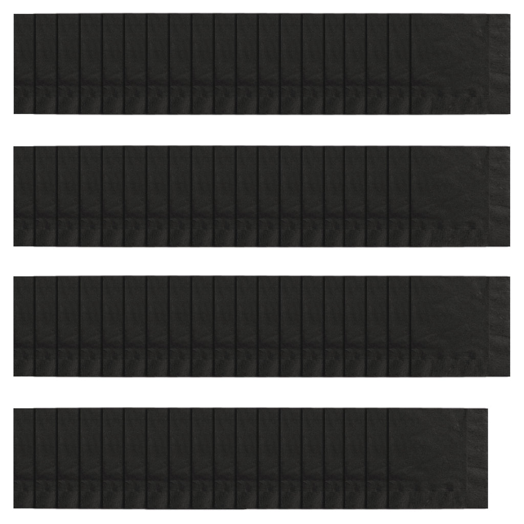 75 Count 6.5IN x 6.5IN Black Disposable Paper Napkins by Way To Celebrate