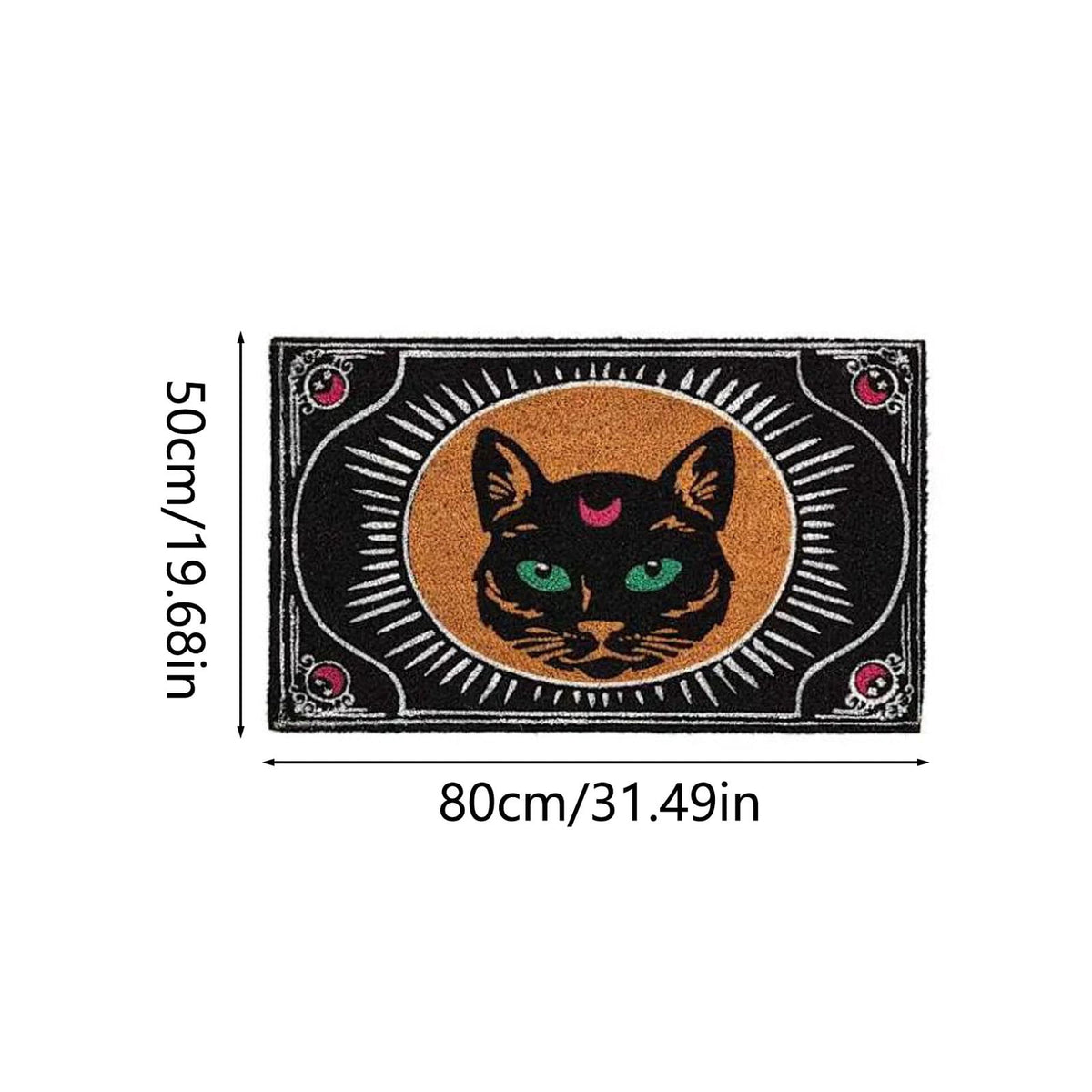 Halloween Ghost Door Mat, Cute Welcome Mat for Front Door Porch Entryway Haunted Outdoor Decor Spooky Decorative Entrance Doormat Non Slip Halloween Rug, 16" x 24"