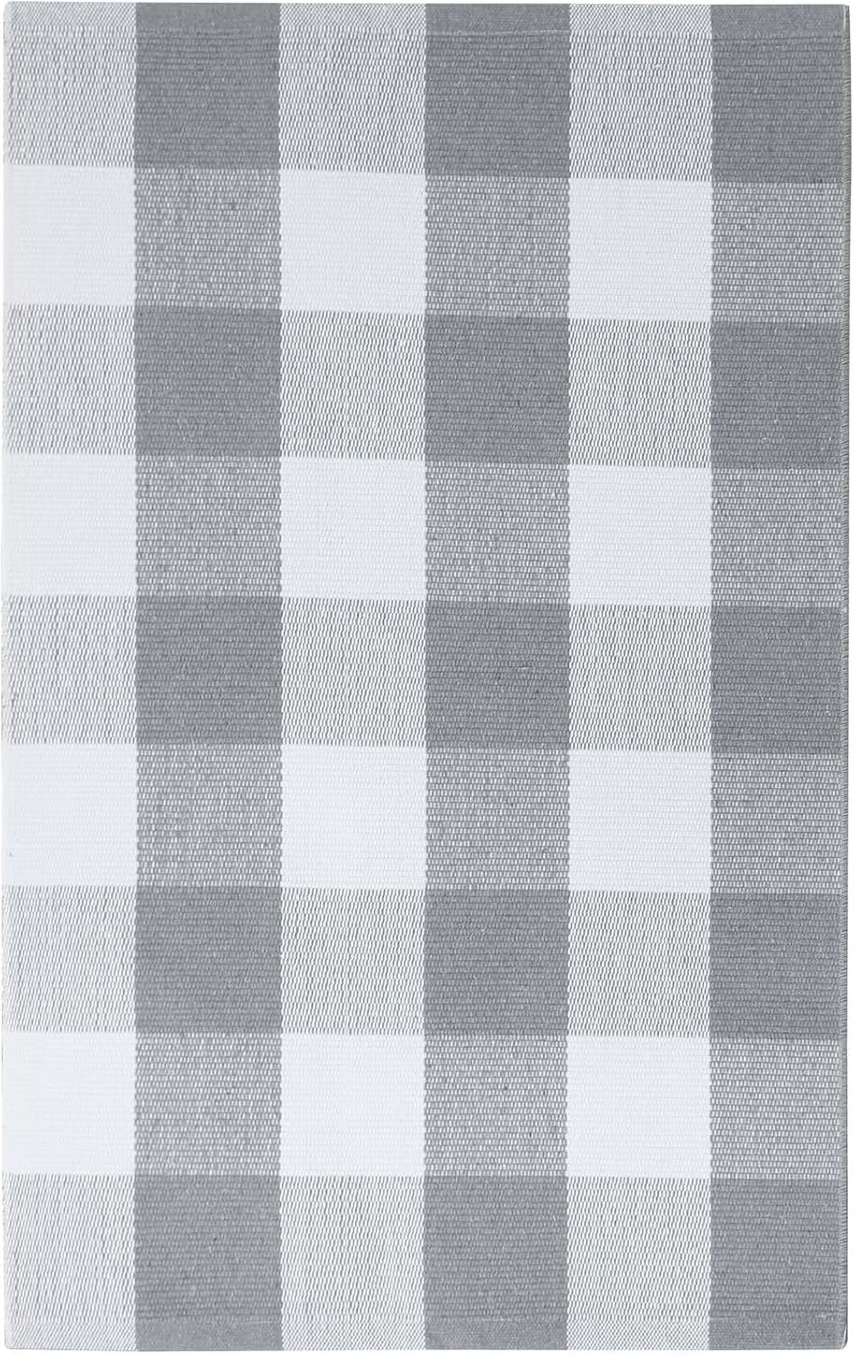 HearthHarmony Buffalo Plaid Area Rugs 2x3 Ft Brown and Black Checkered Rugs Washable Front Door Mat Hand Woven Cotton Outdoor Small Rug for Front Porch Kitchen Entryway Patio Bathroom