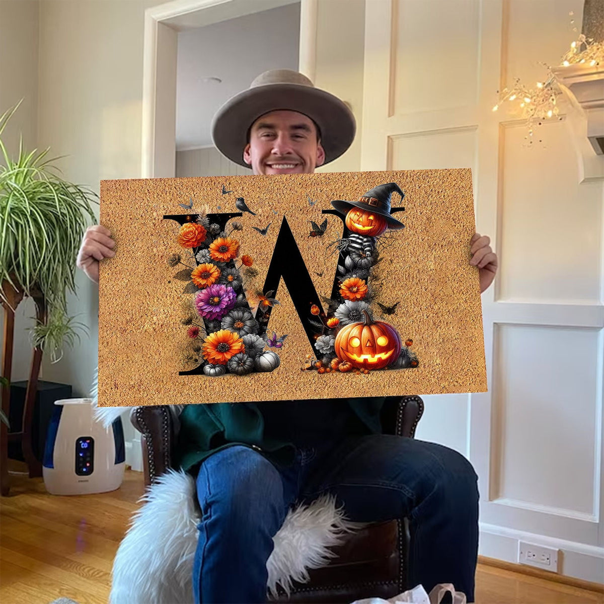 AUDeals Halloween Doormat Indoor Outdoor Home Front Porch Rugs 23.6 * 15.7Inch Bedroom Entrance Patio Decoration Supplies