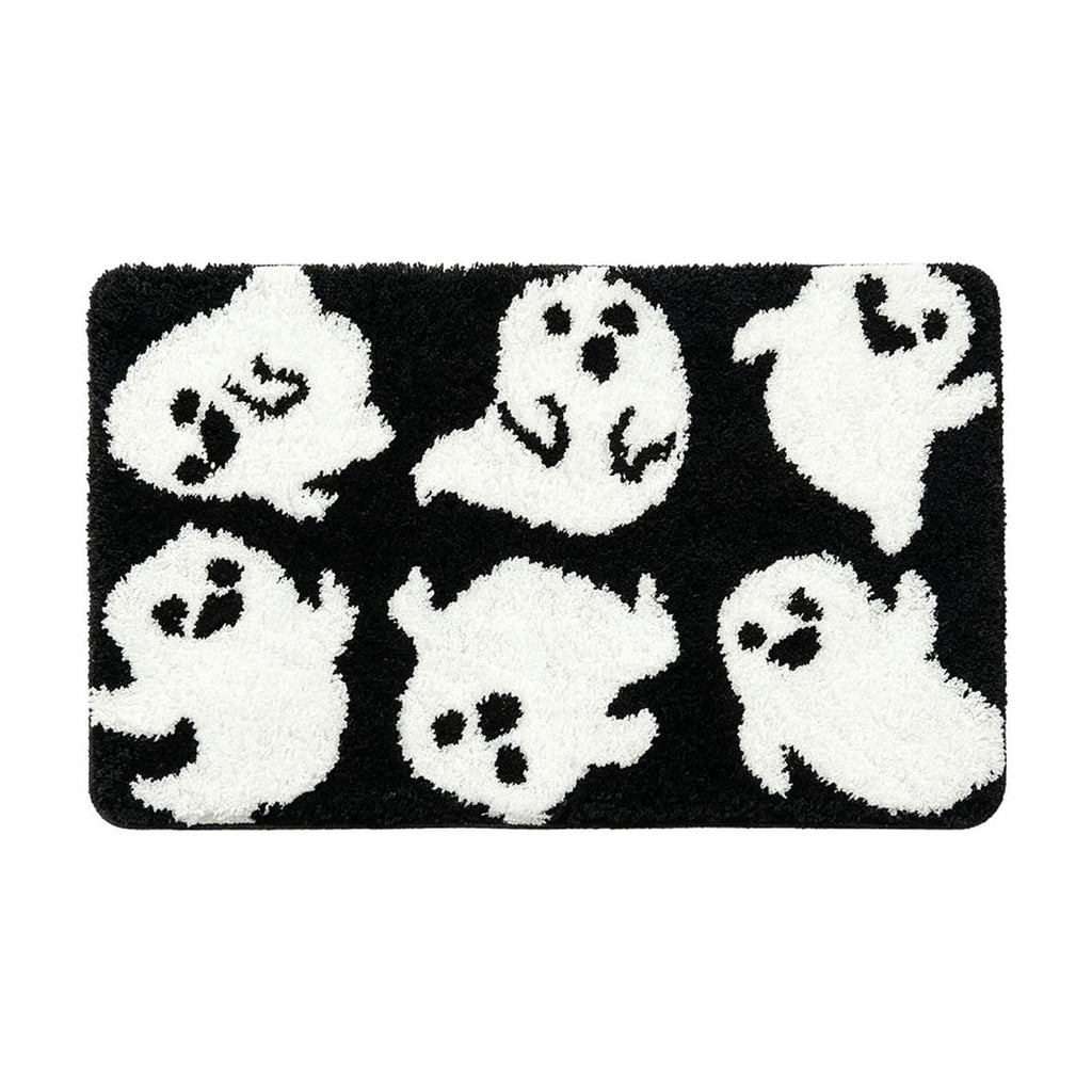 WWC Halloween Door Mat, 32x20 inch Halloween Decor Thick Non Slip Ghost doormat, Entryway Rug for Fall Party Indoor Outdoor Front Porch