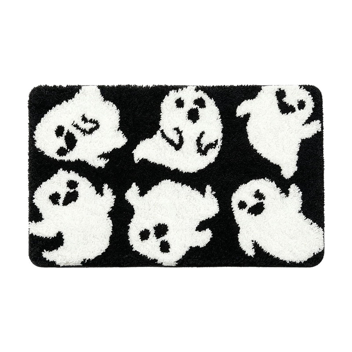 WWC Halloween Door Mat, 32x20 inch Halloween Decor Thick Non Slip Ghost doormat, Entryway Rug for Fall Party Indoor Outdoor Front Porch