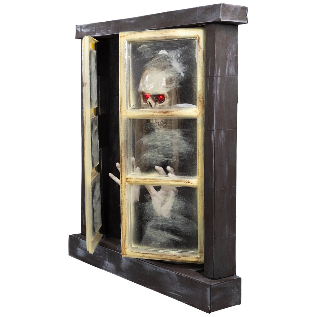 Northlight Lighted and Animated Ghoul in Window Halloween Decoration - 29"