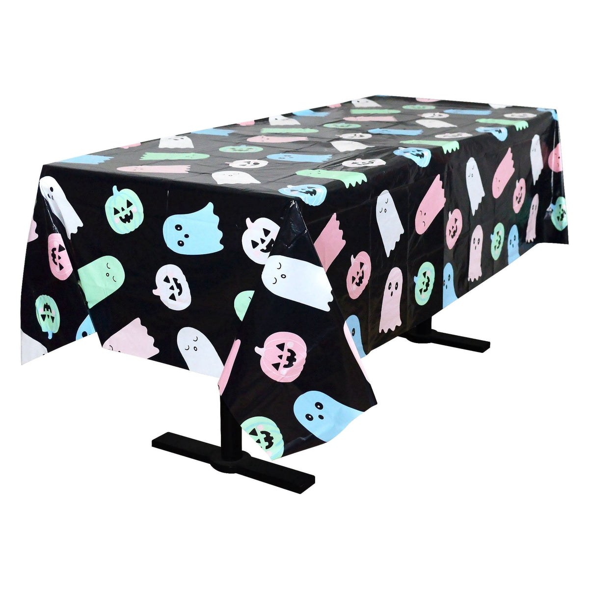 Jack-o'-Lanterns and Ghosts Tablecloth, Multicolor, 54" x 84", Halloween by Way To Celebrate