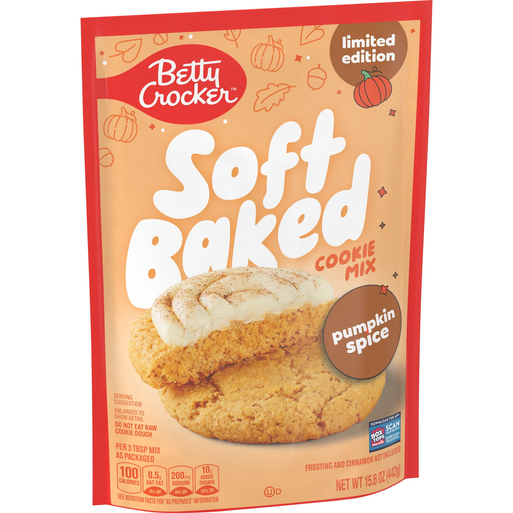 Betty Crocker Soft Baked Cookie Mix, Pumpkin Spice Flavored, Limited Edition, 15.6 oz