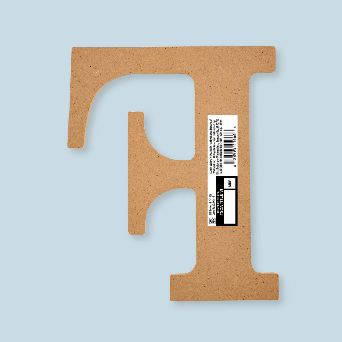 Hello Hobby Surfaces Unfinished Wood MDF Letter A, 8 in