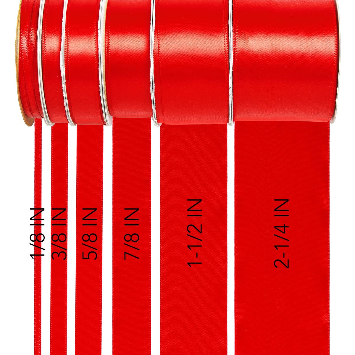 (2 pack) Offray Ribbon, Red 2 1/4 inch Single Face Satin Polyester Ribbon for Sewing, Crafts, and Gifting, 9 feet, 1 Each
