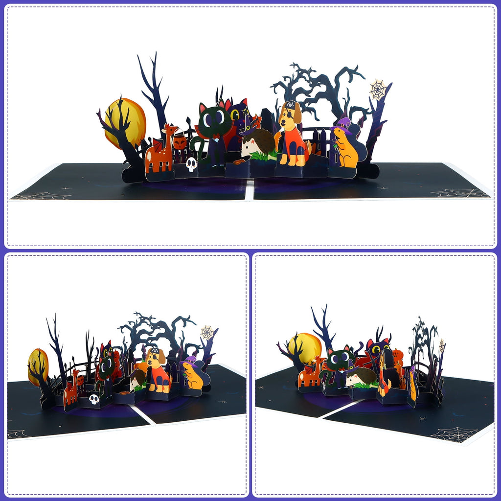 WaaHome Halloween Pop Up Card 3D Spooky Pumpkin Halloween Greeting Pop Up Cards Happy Halloween Cards with Envelope&Notecard Funny Halloween Gifts Card for Kids Adults Boyfriend Girlfriend Party Favor
