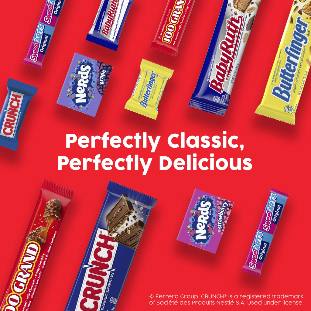 Butterfinger, Baby Ruth, SweetTarts Assorted Candy, Halloween Candy Bulk