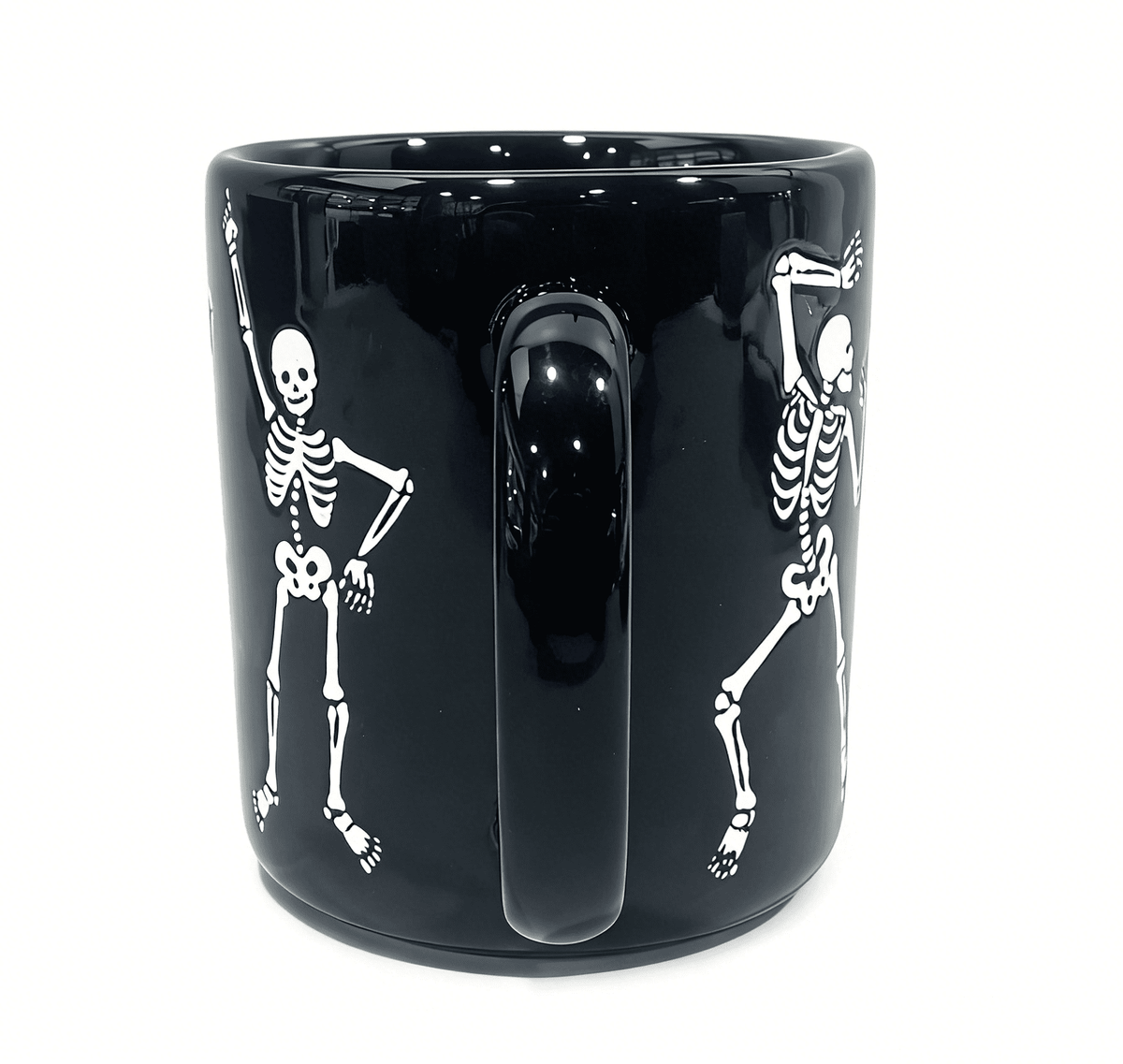 Way To Celebrate Halloween Dancing Skeleton Stoneware Mug, Black, 18.7 oz