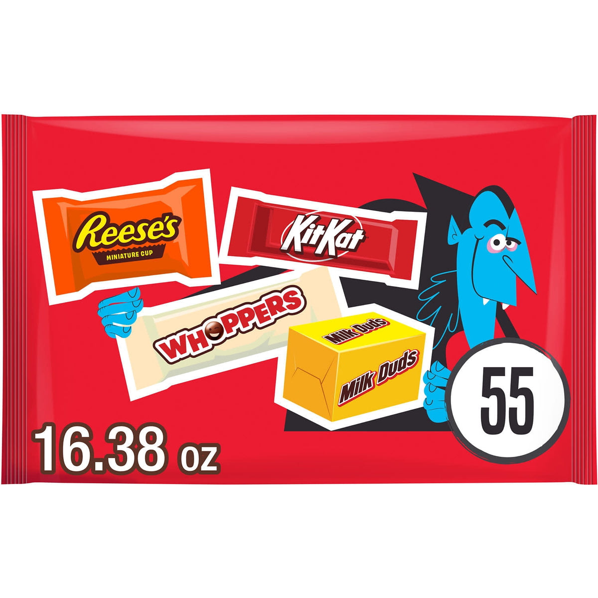 Hershey Assorted, Halloween Candy Variety Bag, 16.38 oz (55 Pieces)