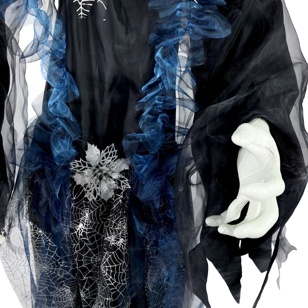 Haunted Hill Farm 6.5 Ft Life-Size Animatronic Bride Indoor/Outdoor Halloween Decoration, Multicolor, HHLADY-2FLSA