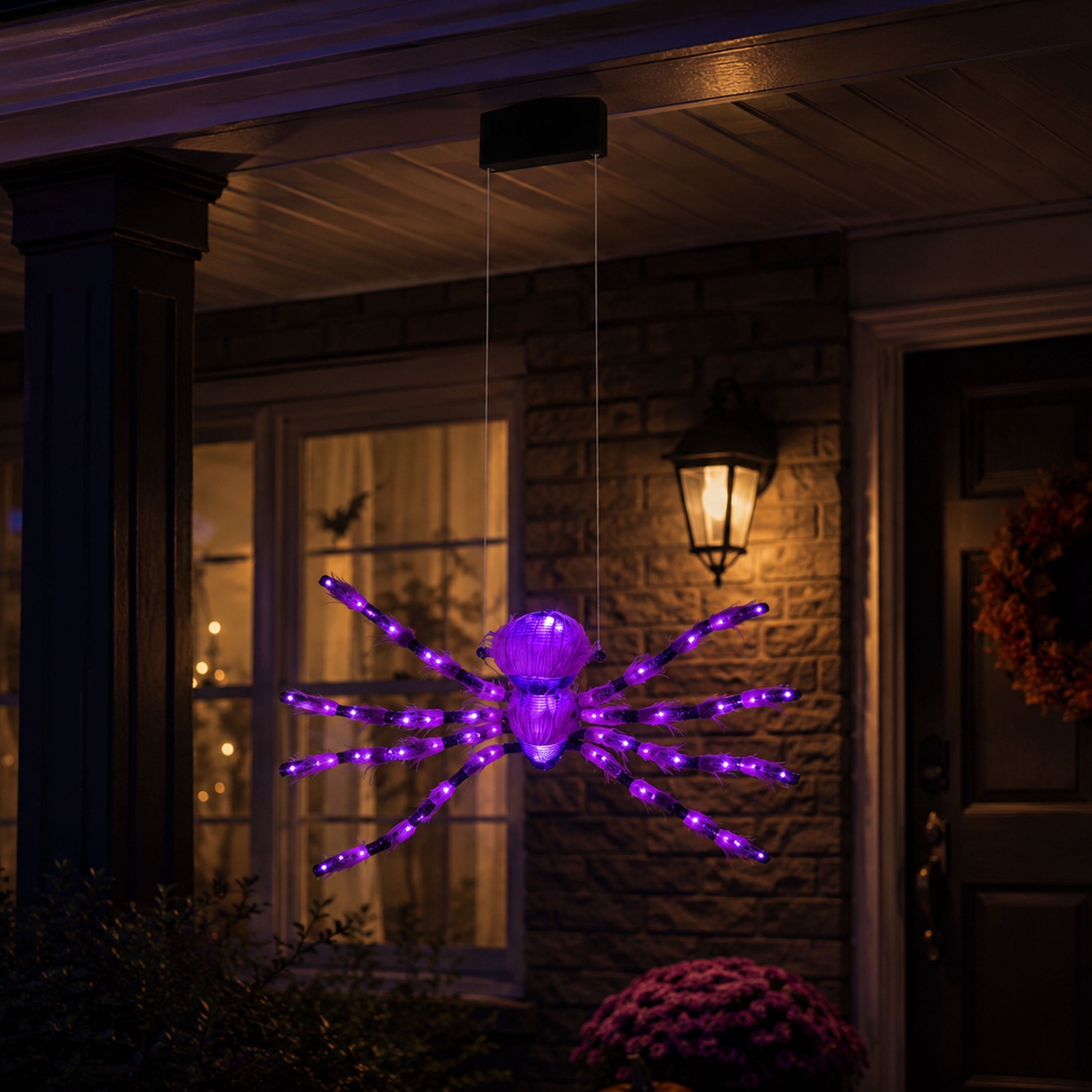 Mr. Halloween 4 ft. Outdoor Animated Spider Web - Purple Web