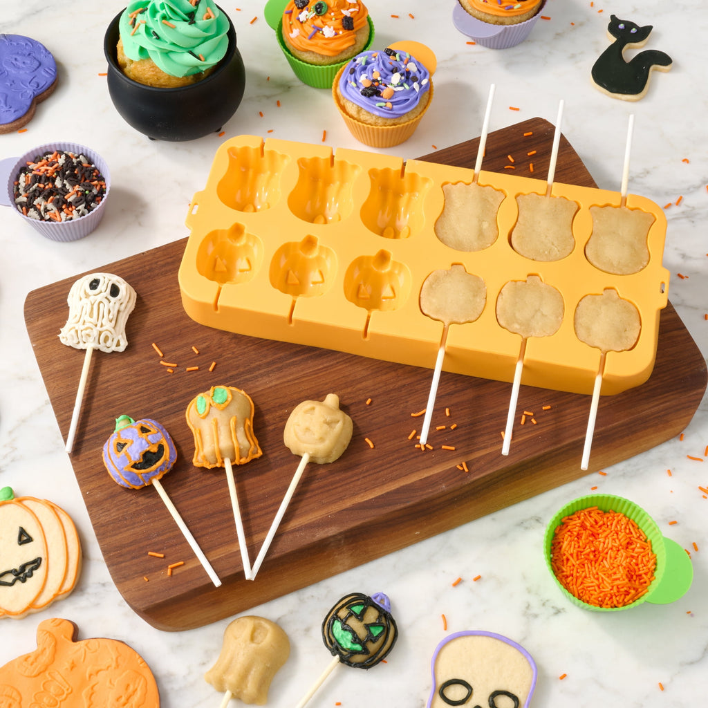 Way To Celebrate 12 Cavity Silicone Cake Pop Pan, Orange