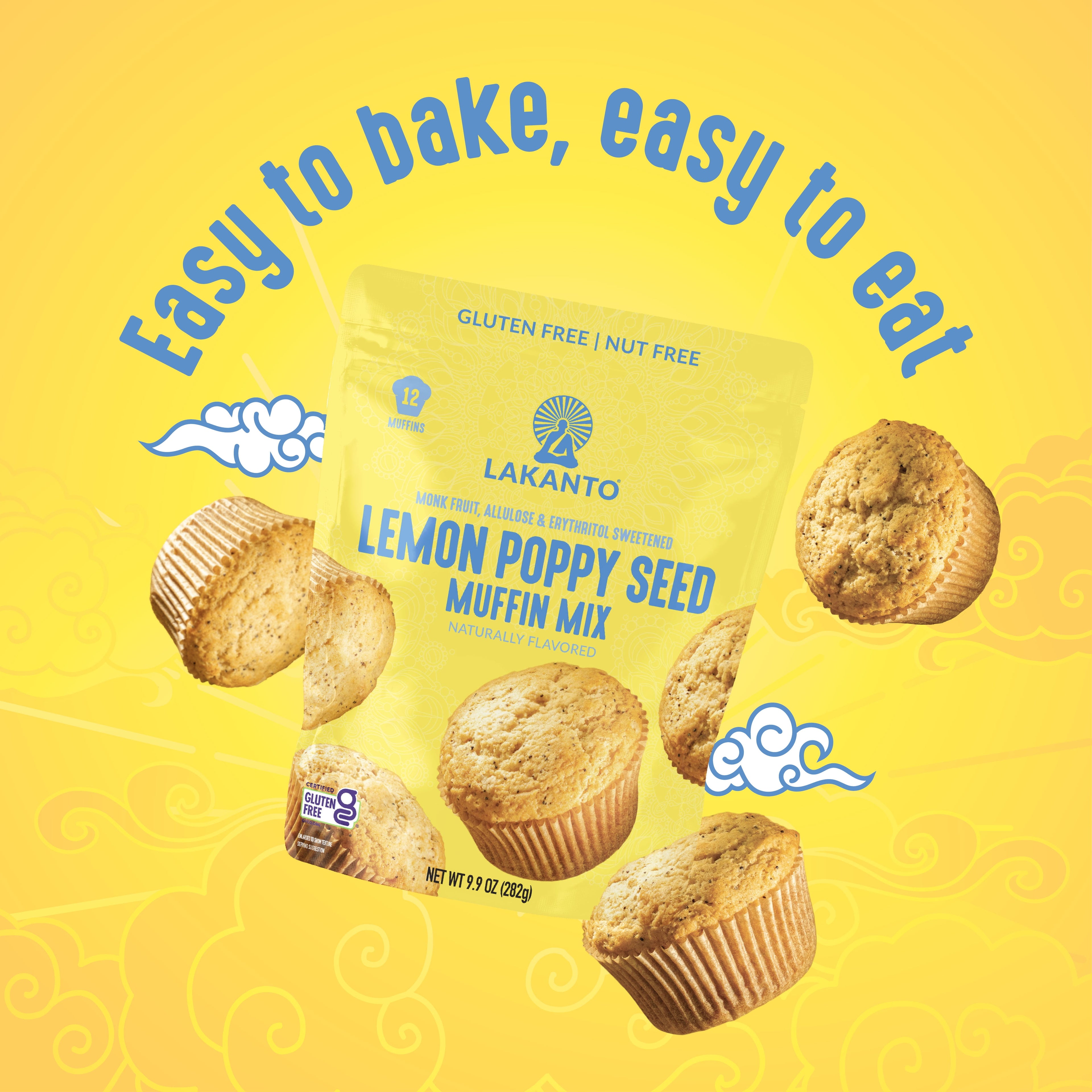 Lakanto Pumpkin Spice Muffin Mix - Sweetened with Monk Fruit and Allulose, Erythritol -8 Oz