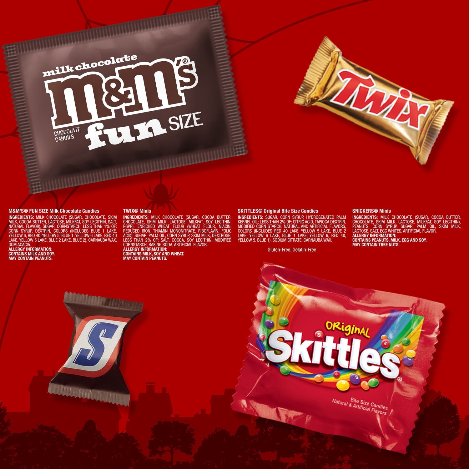 M&M's, Snickers, Skittles & Twix Halloween Candy Variety Pack - 60 Ct Bulk Bag