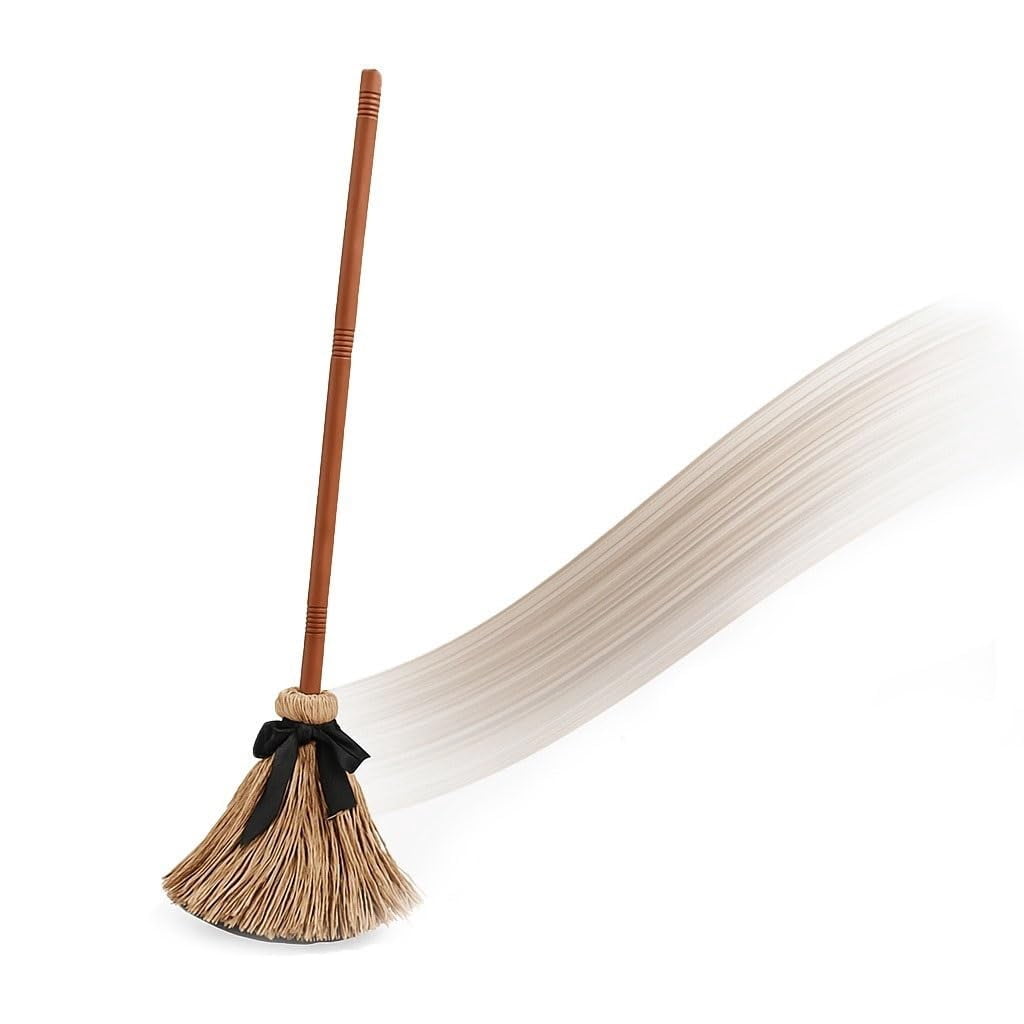 Floating Broom, Dancing Witch Broomstick with Motion Sensor Spooky Sounds, Moving Floating Broom Halloween Prop, Animated Witch's Broomstick for House Party Decorations