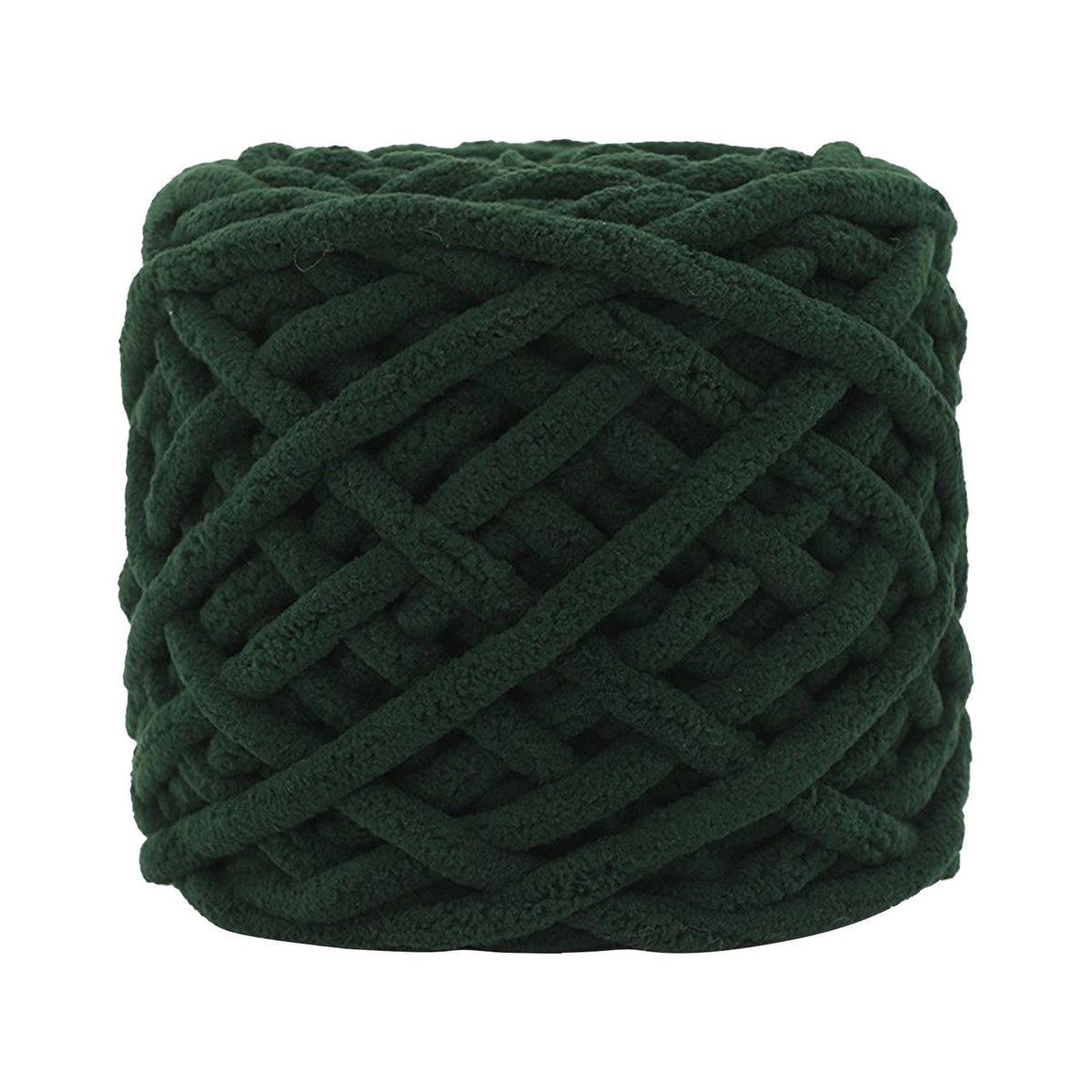 1 Pc Blanket Yarn Chunky Knit Chenille Yarn Soft Velvet Yarn Crochet Knitting Blanket Yarn DIY Craft for Knit Sweaters, Blankets, Shoes, Scarves, Clothes, Dark Green