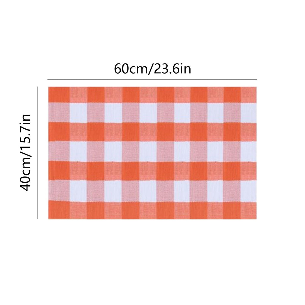 Clearance! 2024 New Halloween Fall Outdoor Rug Orange Plaid Outdoor Rug Hand, Woven Check Rug Layered Doormats for Front Door/Front Porch/Farmhouses/Entryway/Patio