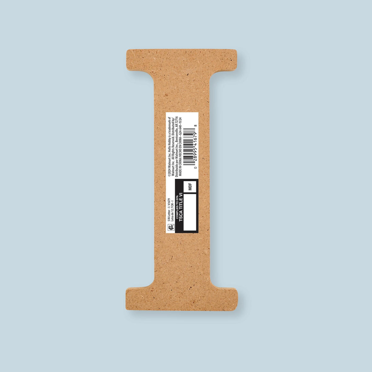 Plaid Unfinished Wood MDF 5" Letter for DIY Arts and Crafts, A