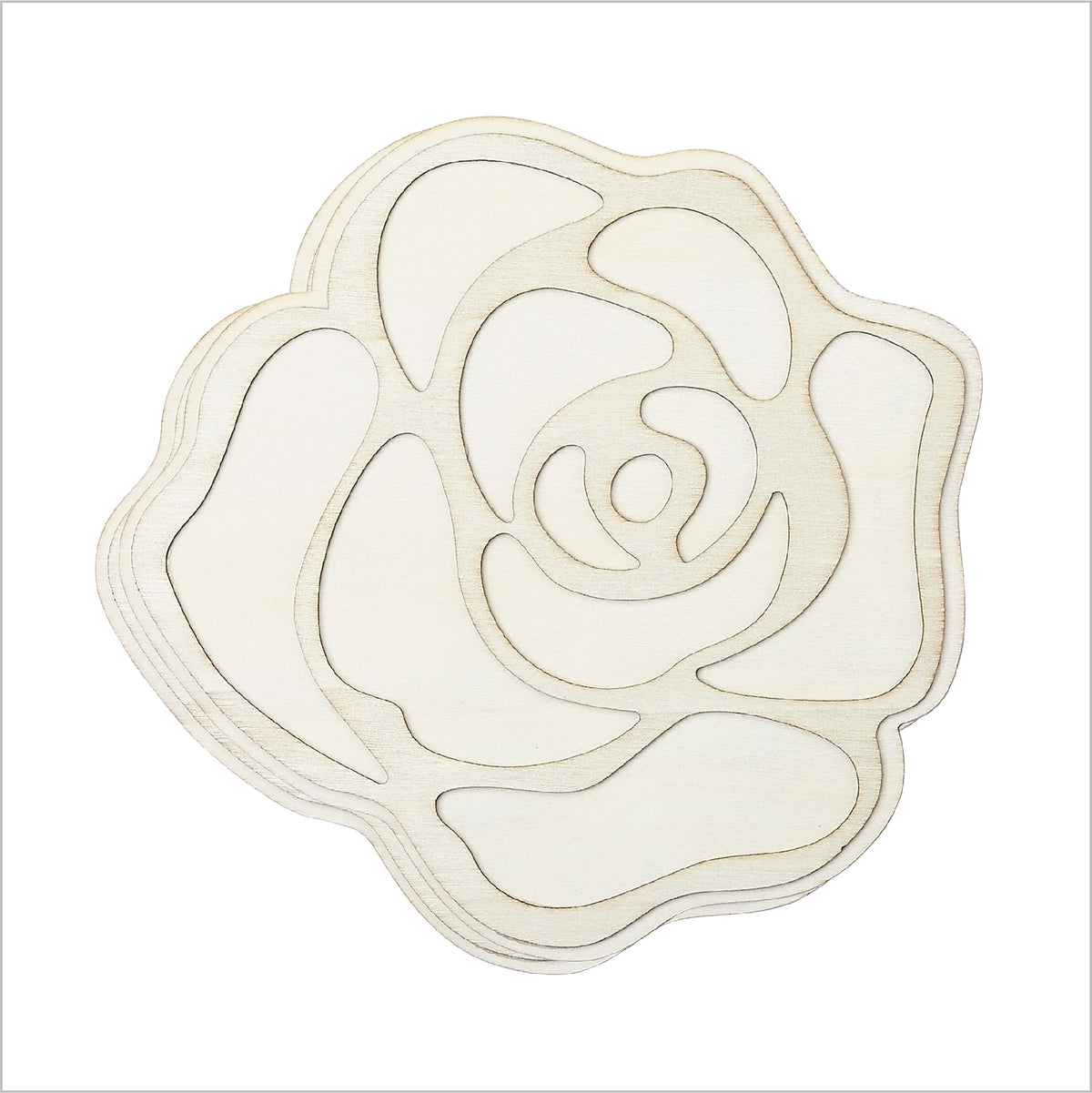 (1 pack) Plaid Surfaces Layered Wood Shape, Rose