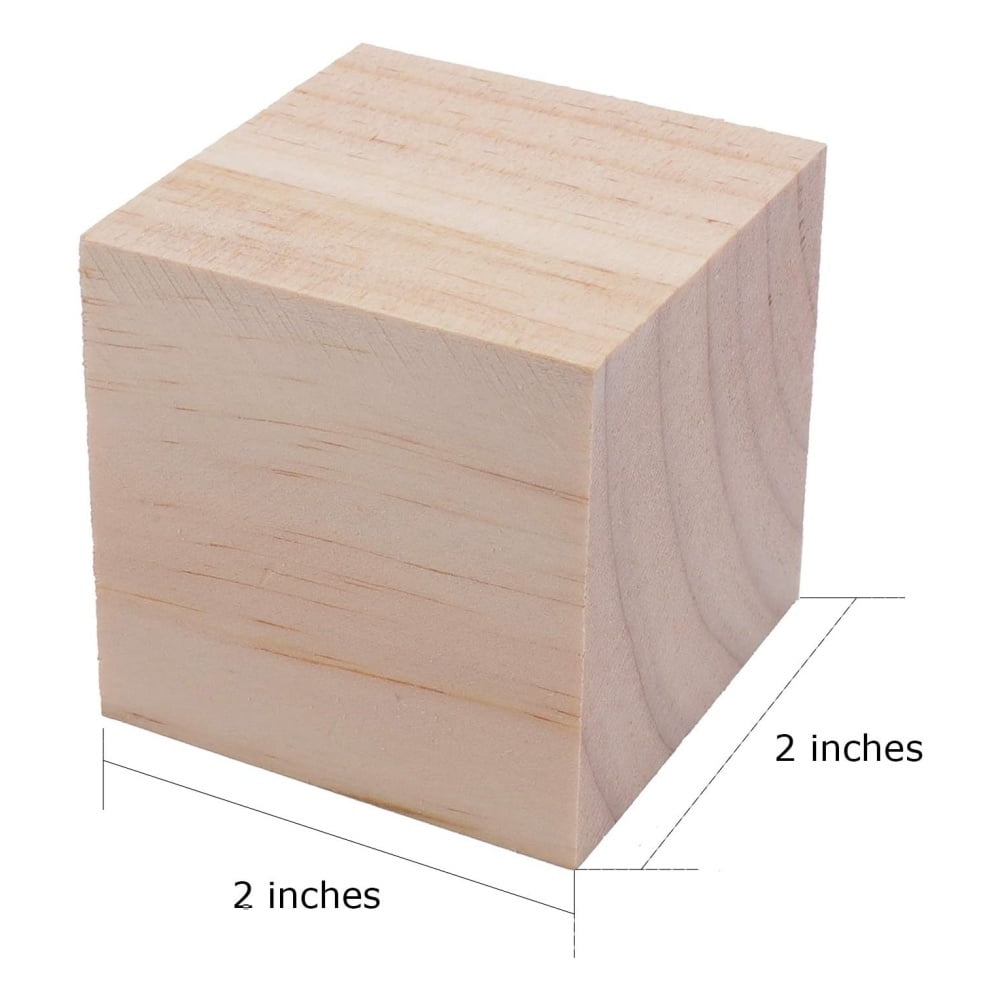 2 Inch Wooden Cubes,Wooden Blocks for Arts and Crafts and DIY Projects,Natural Pine Wood Square Blocks,Topboutique Unfinished Wood Blocks for Wood Crafts,8 Pcs