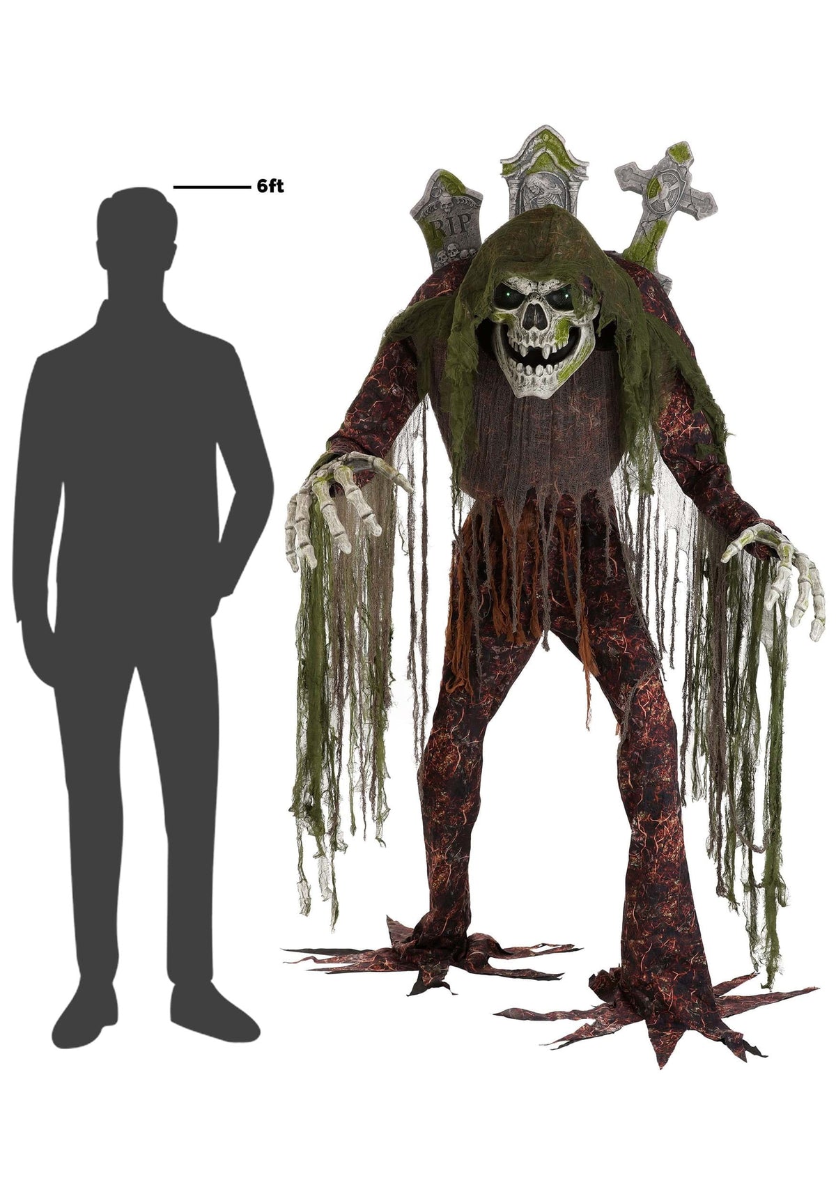 Tony Tombstone the Graveyard Caretaker Animated Decoration